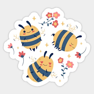 Kawaii Bees Sticker